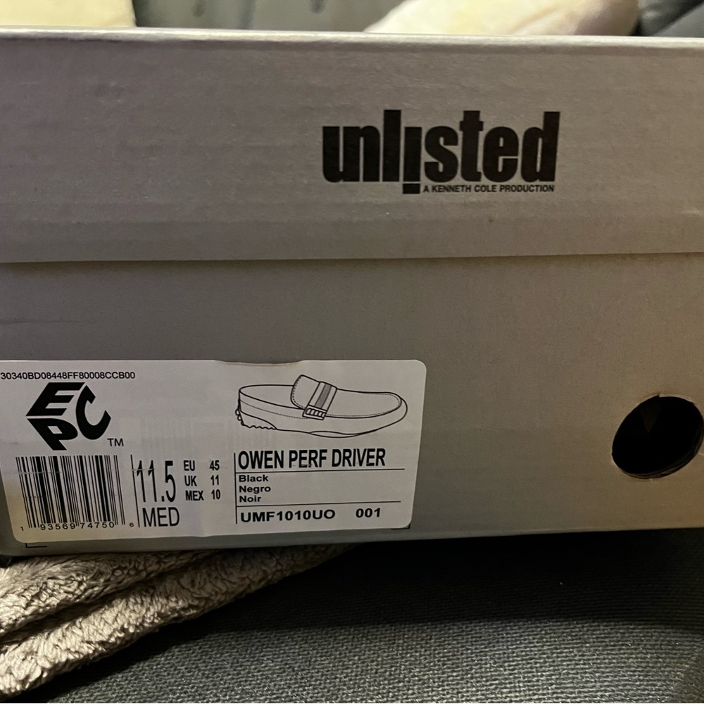 Unlisted Men’s Owen Preforated Driver Loafer Black size 11.5 - Picture 5 of 6